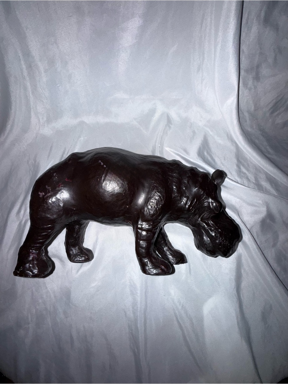 Elegant Brown Hippo Sculpture for Home Decor